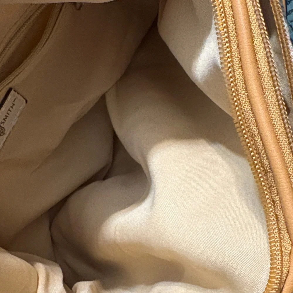 Jaclyn Smith Multicolor Striped Shoulder Bag with Tan Details